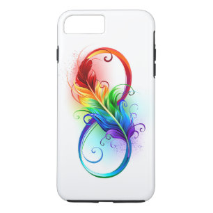 Unendliches Symbol mit Regenbogenfederhalter Case-Mate iPhone Hülle