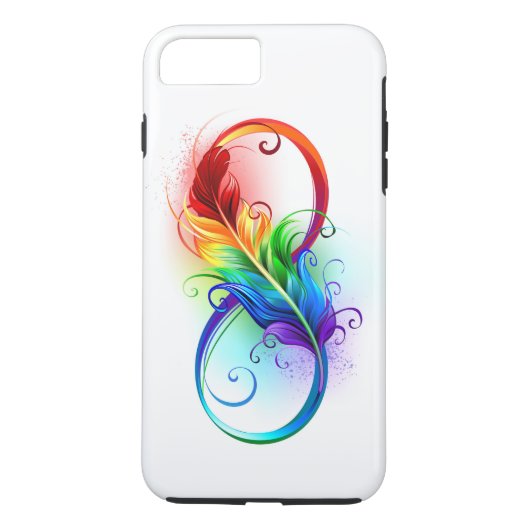 Unendliches Symbol mit Regenbogenfederhalter Case-Mate iPhone Hülle (Rückseite)