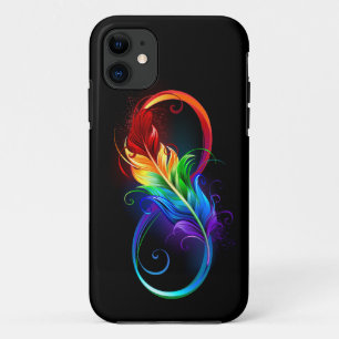 Unendliches Symbol mit Regenbogenfederhalter Case-Mate iPhone Hülle
