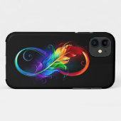 Unendliches Symbol mit Regenbogenfederhalter Case-Mate iPhone Hülle (Rückseite (Horizontal))
