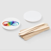 Unendliches Symbol mit Regenbogenfederhalter Fächer (Non-assembled)