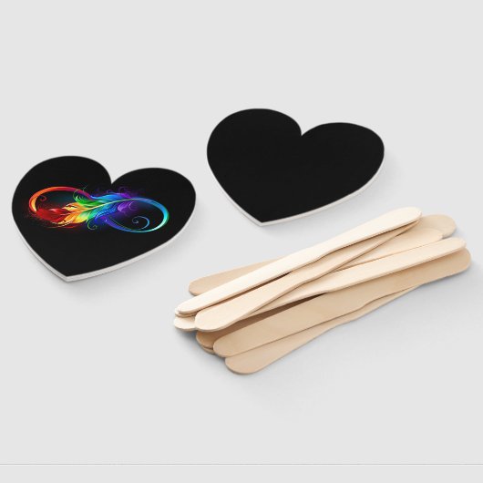 Unendliches Symbol mit Regenbogenfederhalter Fächer (Non-assembled)