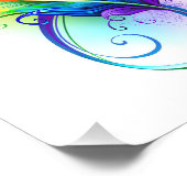 Unendliches Symbol mit Regenbogenfederhalter Fotodruck (Ecke)