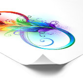 Unendliches Symbol mit Regenbogenfederhalter Fotodruck (Ecke)