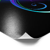 Unendliches Symbol mit Regenbogenfederhalter Fotodruck (Ecke)