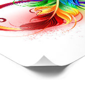 Unendliches Symbol mit Regenbogenfederhalter Fotodruck (Ecke)