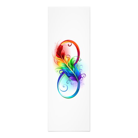 Unendliches Symbol mit Regenbogenfederhalter Fotodruck (Vorne)