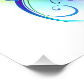 Unendliches Symbol mit Regenbogenfederhalter Fotodruck (Ecke)