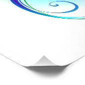 Unendliches Symbol mit Regenbogenfederhalter Fotodruck (Ecke)