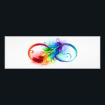 Unendliches Symbol mit Regenbogenfederhalter Fotodruck<br><div class="desc">Künstlich gezeichnet Unendlichkeitssymbol mit schöner Regenbogenfeder auf weißem Hintergrund. Tattoo-Stil.</div>
