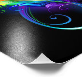 Unendliches Symbol mit Regenbogenfederhalter Fotodruck (Ecke)