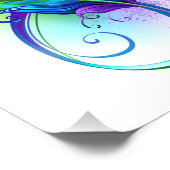 Unendliches Symbol mit Regenbogenfederhalter Fotodruck (Ecke)