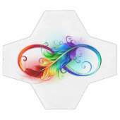 Unendliches Symbol mit Regenbogenfederhalter Fußball (Flach)