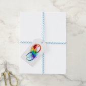 Unendliches Symbol mit Regenbogenfederhalter Geschenkanhänger (Mit Garn)