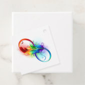 Unendliches Symbol mit Regenbogenfederhalter Geschenkanhänger (Beispiel)