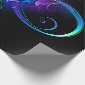 Unendliches Symbol mit Regenbogenfederhalter Geschenkpapier (Ecke)