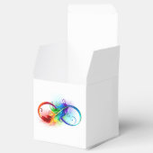 Unendliches Symbol mit Regenbogenfederhalter Geschenkschachtel (Geöffnet)