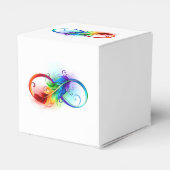 Unendliches Symbol mit Regenbogenfederhalter Geschenkschachtel (Rückseite)