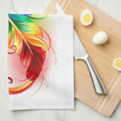 Unendliches Symbol mit Regenbogenfederhalter Geschirrtuch (Viertel Falte)