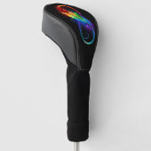 Unendliches Symbol mit Regenbogenfederhalter Golf Headcover (angewinkelt)