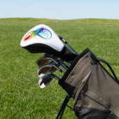 Unendliches Symbol mit Regenbogenfederhalter Golf Headcover (In SItu)