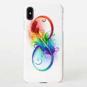 Unendliches Symbol mit Regenbogenfederhalter iPhone Hülle (Rückseite)