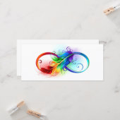 Unendliches Symbol mit Regenbogenfederhalter Karte (Vorderseite/Rückseite Beispiel)