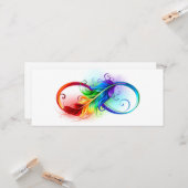 Unendliches Symbol mit Regenbogenfederhalter Karte (Vorderseite/Rückseite Beispiel)
