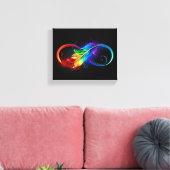 Unendliches Symbol mit Regenbogenfederhalter Leinwanddruck (Insitu (Wohnzimmer))