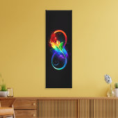 Unendliches Symbol mit Regenbogenfederhalter Leinwanddruck (Insitu (Wohnzimmer))