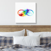 Unendliches Symbol mit Regenbogenfederhalter Leinwanddruck (Insitu (Schlafzimmer))