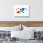 Unendliches Symbol mit Regenbogenfederhalter Leinwanddruck (Insitu (Schlafzimmer))