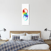 Unendliches Symbol mit Regenbogenfederhalter Leinwanddruck (Insitu (Schlafzimmer))