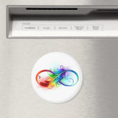 Unendliches Symbol mit Regenbogenfederhalter Magnet (In Situ (Geschirrspüler))
