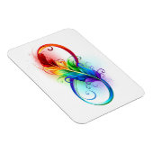 Unendliches Symbol mit Regenbogenfederhalter Magnet (Rechte Seite)