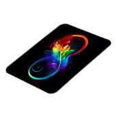 Unendliches Symbol mit Regenbogenfederhalter Magnet (Linke Seite)