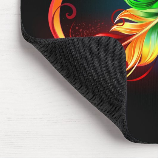 Unendliches Symbol mit Regenbogenfederhalter Mousepad (Ecke)