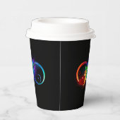 Unendliches Symbol mit Regenbogenfederhalter Pappbecher (Rechts)