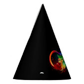 Unendliches Symbol mit Regenbogenfederhalter Partyhütchen (Links)