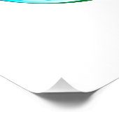 Unendliches Symbol mit Regenbogenfederhalter Poster (Ecke)