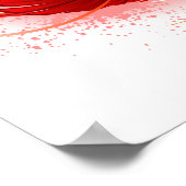 Unendliches Symbol mit Regenbogenfederhalter Poster (Ecke)