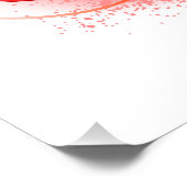 Unendliches Symbol mit Regenbogenfederhalter Poster (Ecke)