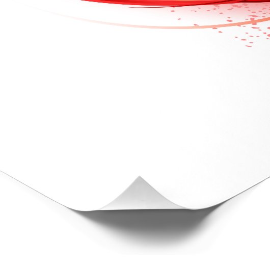 Unendliches Symbol mit Regenbogenfederhalter Poster (Ecke)