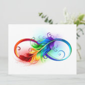 Unendliches Symbol mit Regenbogenfederhalter Programm (Stehend Vorderseite)