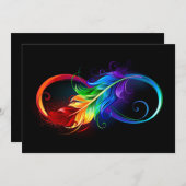 Unendliches Symbol mit Regenbogenfederhalter Programm (Vorne/Hinten)