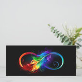 Unendliches Symbol mit Regenbogenfederhalter Programm (Stehend Vorderseite)