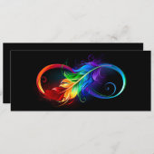 Unendliches Symbol mit Regenbogenfederhalter Programm (Vorne/Hinten)