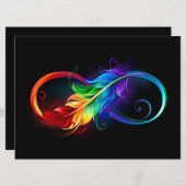 Unendliches Symbol mit Regenbogenfederhalter Programm (Vorne/Hinten)