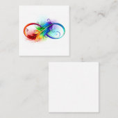 Unendliches Symbol mit Regenbogenfederhalter Rabattkarte (Vorne/Hinten)