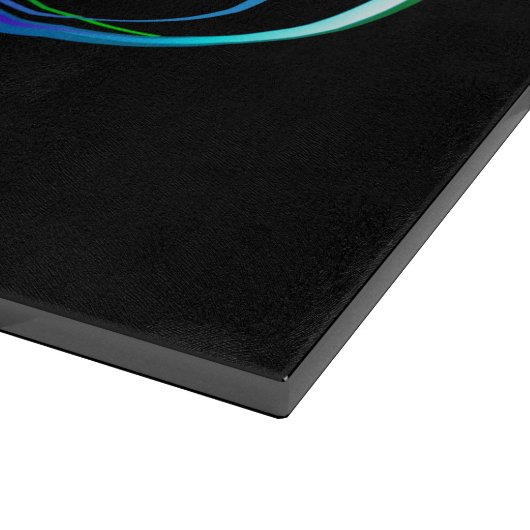 Unendliches Symbol mit Regenbogenfederhalter Schneidebrett (Ecke)